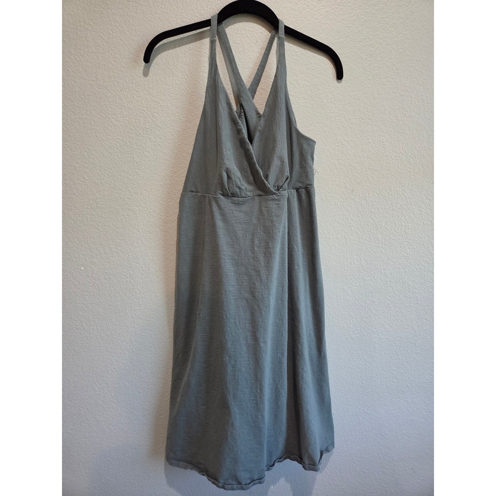 Patagonia Dress Womens L Blue Gray Organic Cotton Crossover Racerback Excellent